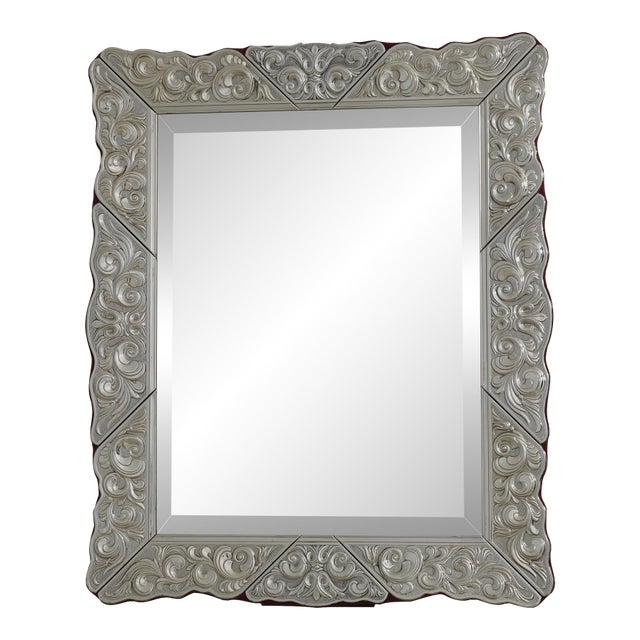 Midas Stunning Sterling Silver French Style Stand Up Dressing Mirror For Sale
