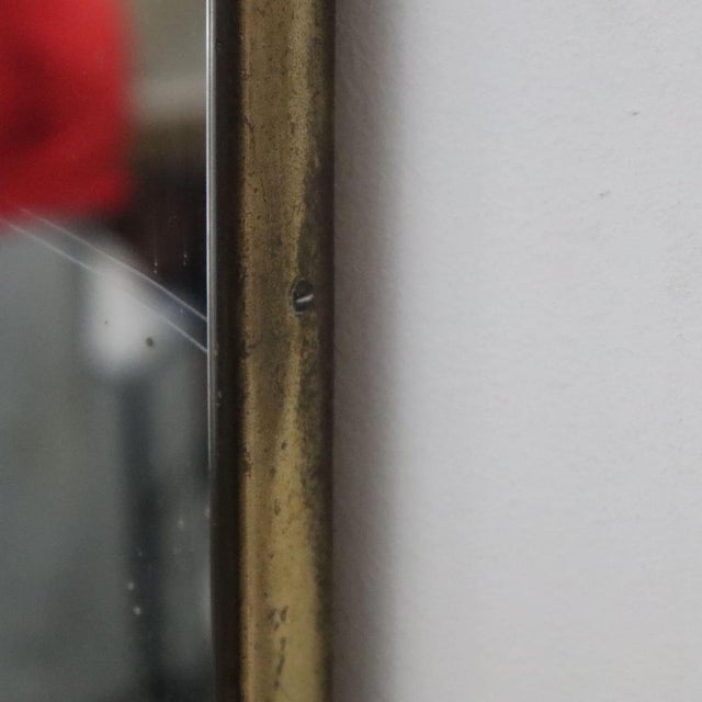 Mid-Century Modern Brass Mirror by Gio Ponti, Italy, 1950s For Sale - Image 6 of 8