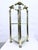 Hollywood Regency 2-Tone Brass and Acrylic Tiered Serving Stand attributed to Curvasa Muebles, 1970s For Sale - Image 12 of 12