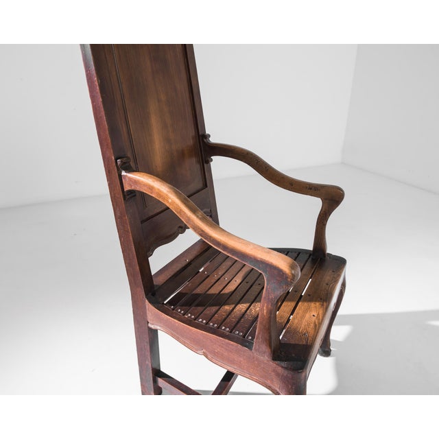 1900 - 1909 1900s French Wooden Armchair with Original Patina For Sale - Image 5 of 6