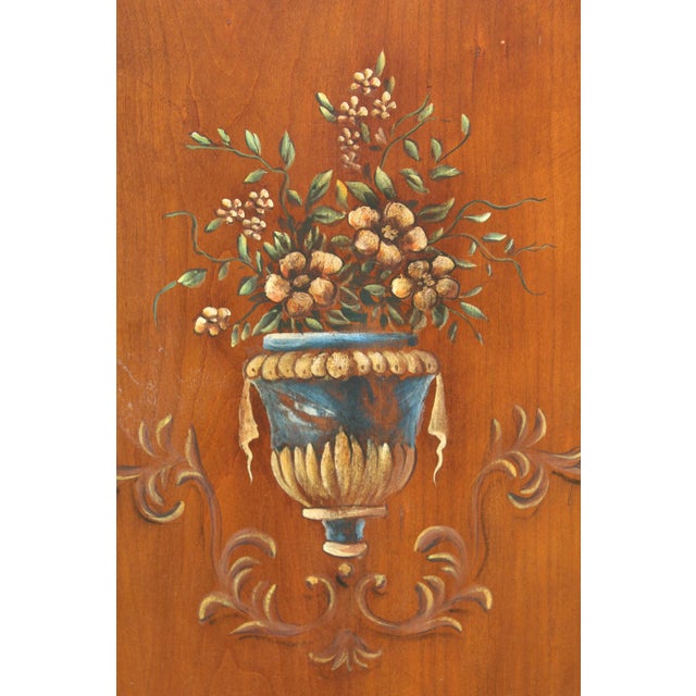 Ethan Allen Paint Decorated Demilune Commode For Sale - Image 9 of 18