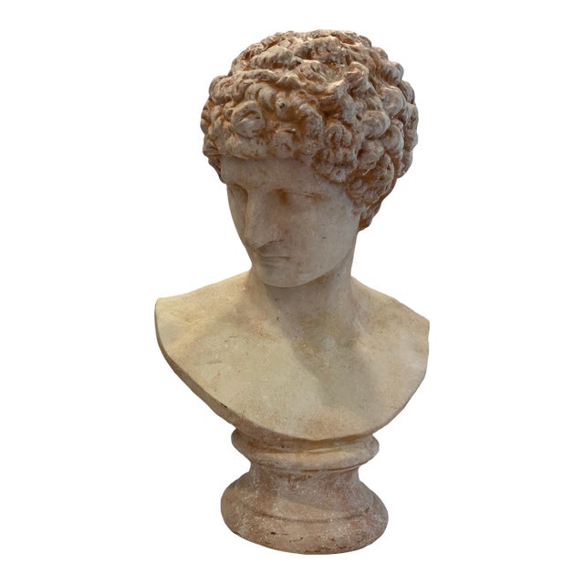 1990s Italian Terracotta Roman Portrait Bust For Sale