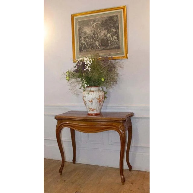 Tan Louis XV Mahogany Console Game Table, 1860s For Sale - Image 8 of 8