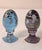 Fenton Art Glass Company Pair of Vintage Fenton Hand‑Painted Pedestal Eggs – Signed & Numbered Limited Editions For Sale - Image 4 of 12