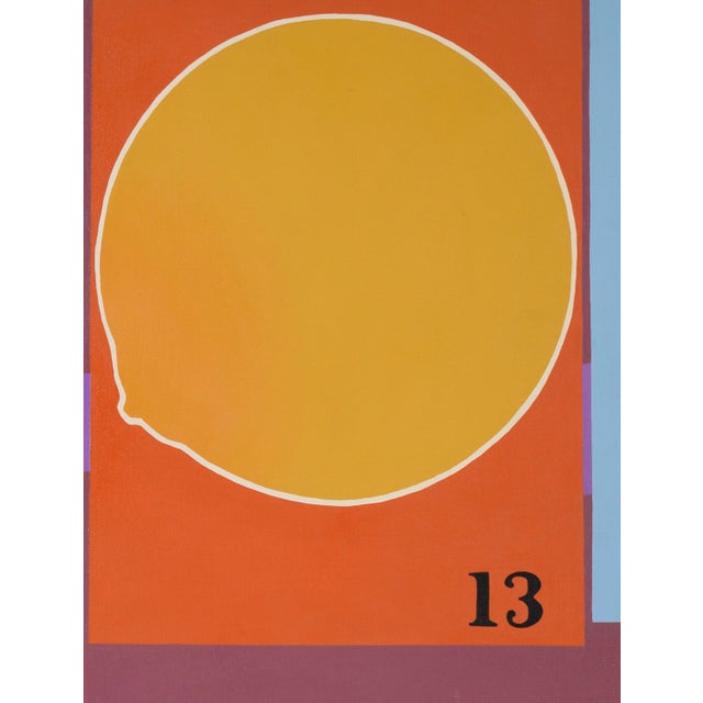 Abstract "Danger" - Original Modernist Oil Painting on Canvas by Jean Hyson For Sale - Image 3 of 7