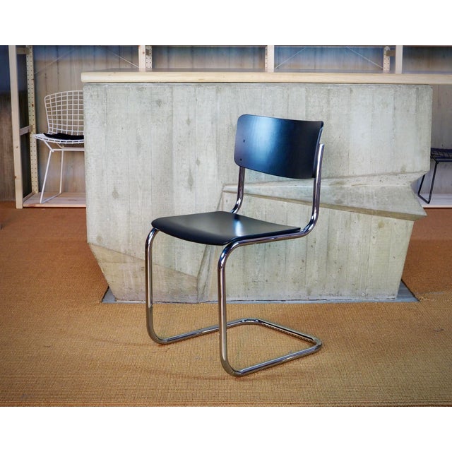 Black S43 Cantilever Chairs by Mart Stam & Marcel Breuer for Thonet, 2010s, Set of 4, in Flawless conditions. Designed...