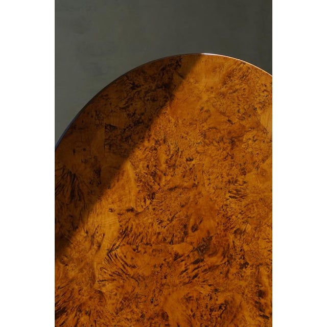 Brown Antique Swedish Burl Wood Tilt-Top Table with Pedestal Base, Early 19th Century For Sale - Image 8 of 18