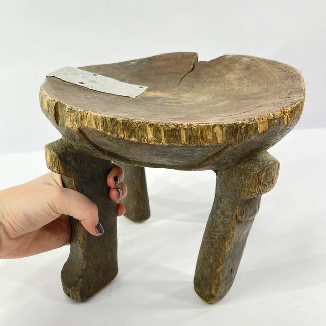 Wood Early 20th Century Lobi Stool Burkina Faso For Sale - Image 7 of 9