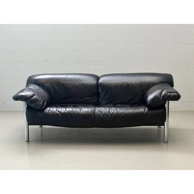 Black 3-Seater Sofa by Pierluigi Cerri for Poltrona Frau, Italy, 1990s For Sale - Image 15 of 15