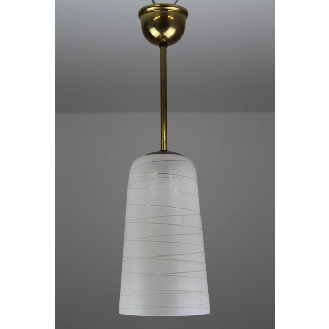 Opaline Glass Pendant Lamp from Rupert Nikoll, 1950s For Sale - Image 9 of 9