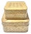 1970s Vintage Woven Bamboo Trinket Boxes - Set of 2 For Sale