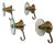 Vintage Italian Glass and Brass Coat Rack from Fontana Arte, 1950s, Set of 4 For Sale