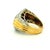Metal 1960s Trio Italian 18k Gold Amethyst and Diamond Cocktail Ring, Size 6 For Sale - Image 7 of 14