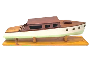 Vintage Nautical Handcrafted Model Speedboat