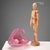 Pink and white glass shell. Manufacturer's sticker: 'Formia Vetri di Murano'. This piece is attributed to the mentioned...