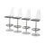 Contemporary H Studio Trigo Acrylic Swivel Bar Stools For Sale - Image 3 of 6