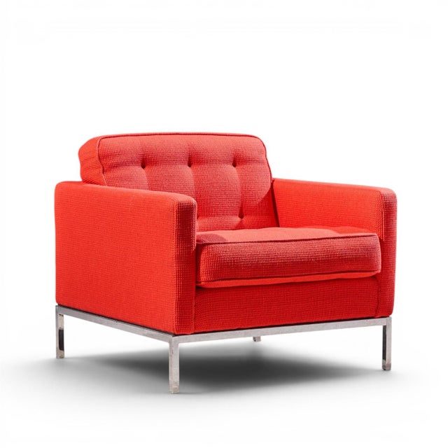 Florence Knoll Florence Knoll Mid Century Relaxed Cube Club Lounge Chairs - Pair For Sale - Image 4 of 13