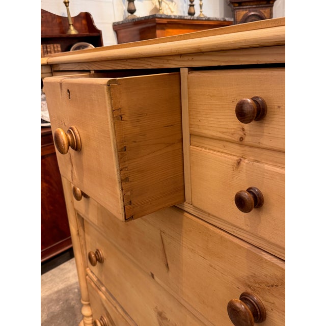19th Century English Pine Chest of Drawers For Sale - Image 6 of 12