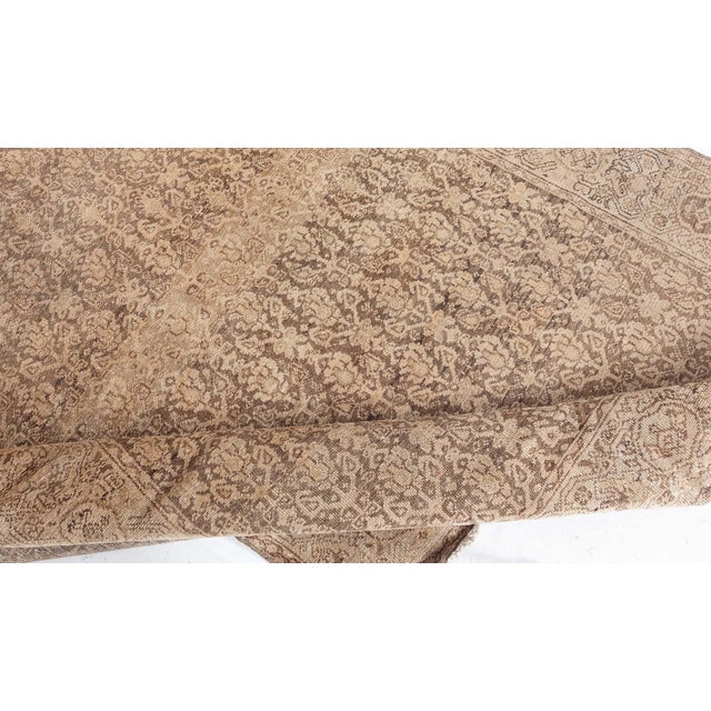 1900s Persian Malayer Floral Design Handmade Wool Rug For Sale In New York - Image 6 of 8