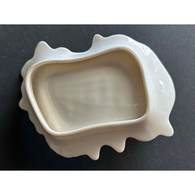 Twentieth Century Hand Painted Gold Gilt Pink Roses Jewelry Trinket Dish For Sale - Image 10 of 12