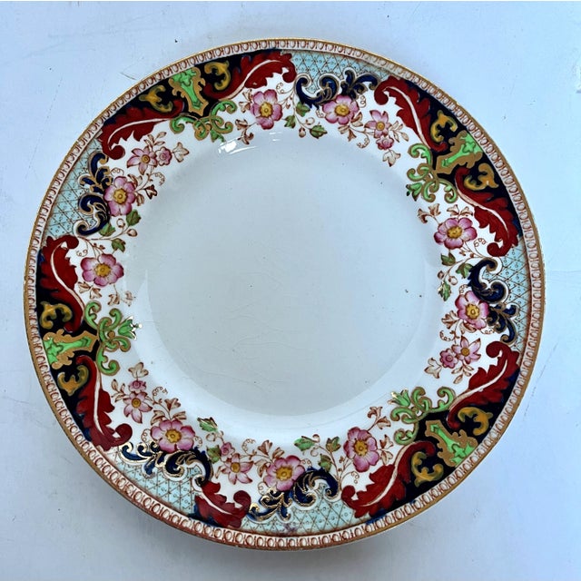 Victorian Early 1900s John Maddock & Sons Climax Dinner and Dessert Plates - Set of 15 For Sale - Image 3 of 15
