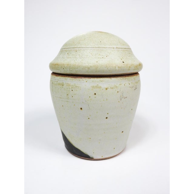Mid 20th Century Abstract Glaze Lidded Pottery Jar For Sale - Image 4 of 8
