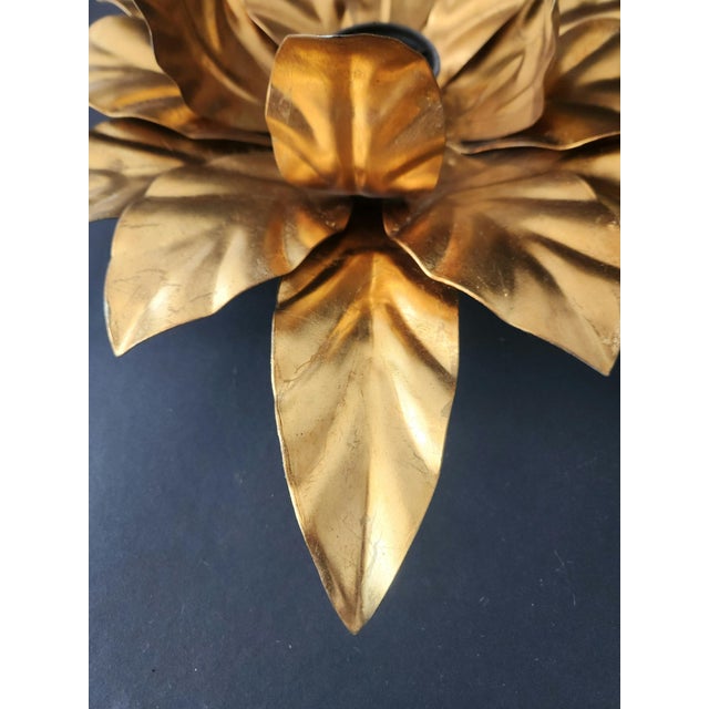 Hollywood Regency Gold-Plated Florentine Floral Wall Lamps from Hans Kögl, Italy, Florence, 1960, Set of 2 For Sale - Image 13 of 17