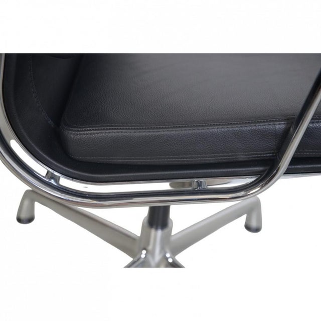 Black EA208 Chair in Black Leather by Charles Eames, 2000s For Sale - Image 8 of 17