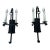 Contemporary Double Wrought Iron Candle Wall Sconces - a Pair For Sale