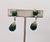 1960s Vintage 1960s Signed Napier Goldtone Faux-Jade Drop Clip Earrings-2 Pieces For Sale - Image 5 of 7
