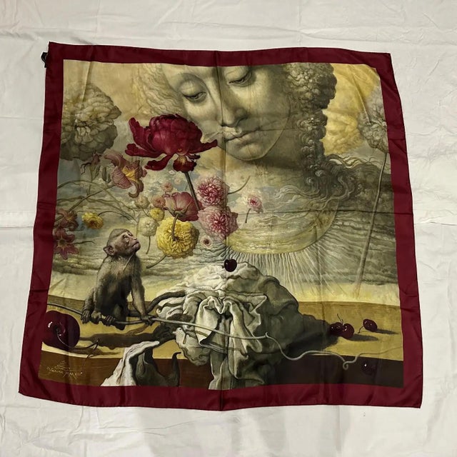 A 21st Century Neoclassical Style Italian Silk Scarves by Yana Movchan For Sale - Image 4 of 12