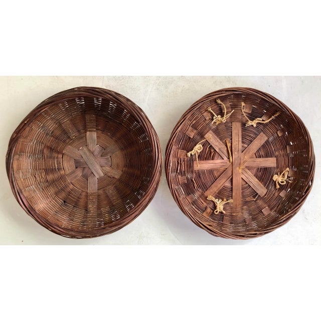 Peking Glass Decorated Basket For Sale - Image 4 of 5