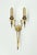 Vintage Double Arm Brass Candle Wall Sconce For Sale In Atlanta - Image 6 of 7