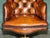 Animal Skin Vintage Tufted Leather Chesterfield Captain's Desk Chair For Sale - Image 7 of 18