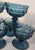 Vintage Aquamarine Honeycomb Champagne Coupes- Set of Six For Sale - Image 13 of 13