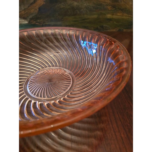 Vintage Pre Mid Century Modern Baccarat Style Center Bowl For Sale - Image 4 of 11