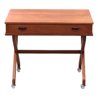 Danish Teak Sewing Table with Drawer, 1960s For Sale