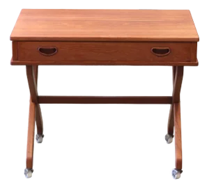 Danish Teak Sewing Table with Drawer, 1960s