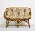 Vintage Palm Beach 2 Strand Rattan Bamboo Loveseat in the Style of Franco Albini For Sale - Image 4 of 13