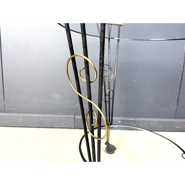 Metal Mid-Century Two Tier Italian Trolley, 1950s For Sale - Image 7 of 9