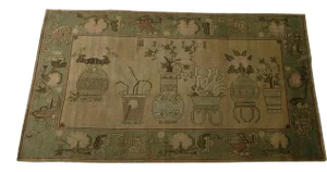 Early 20th Century Antique Central Asia Khotan Samarkand Rug 9'9'' X 5'7''