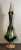 Italian Vintage Venetian Tre Fuochi Gilded Emerald Green Glass Decanter and 5 Goblets For Sale - Image 3 of 10