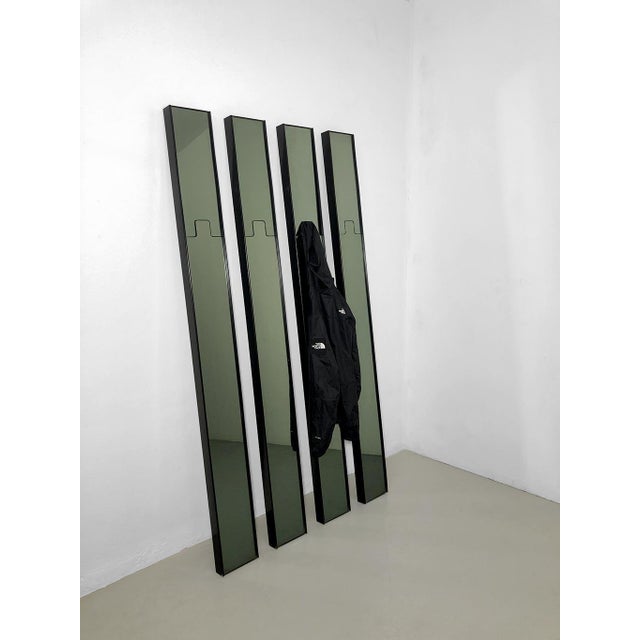 1970s Gronda Wall Mirror Coat Racks by Luciano Bertoncini for Elco, Italy, 1970s, Set of 4 For Sale - Image 5 of 10