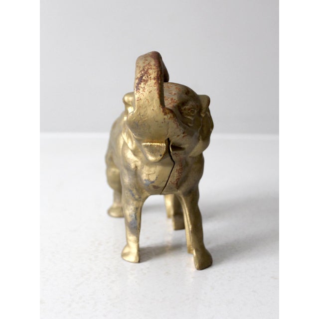 Antique Cast Iron Elephant Bank For Sale - Image 4 of 9
