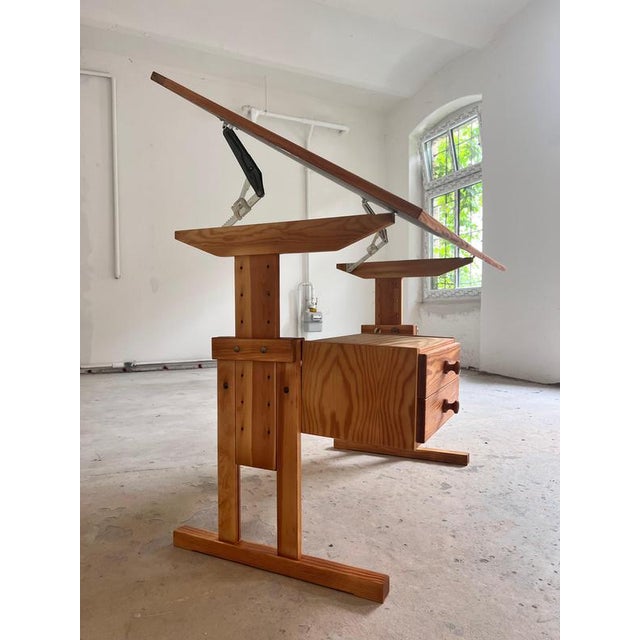 This desk/drafting table from the Danish manufacturer Trekanten is a rare original from the 1970s. It perfectly embodies...