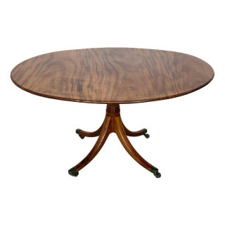 Mahogany Dining Table with Brass Legs For Sale