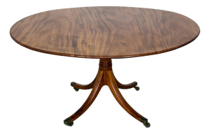 Mahogany Dining Table with Brass Legs