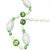 Art Deco 1930s Czech Bohemian Green/White Lamp Art Glass W/Mop Shell Bead Necklace For Sale - Image 3 of 5