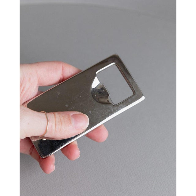 Space Age Silver-Plated Bottle Opener, Italy, 1970s For Sale - Image 10 of 12