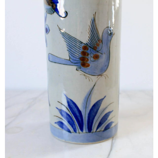 Vintage Mexican Pottery Vase For Sale - Image 4 of 8